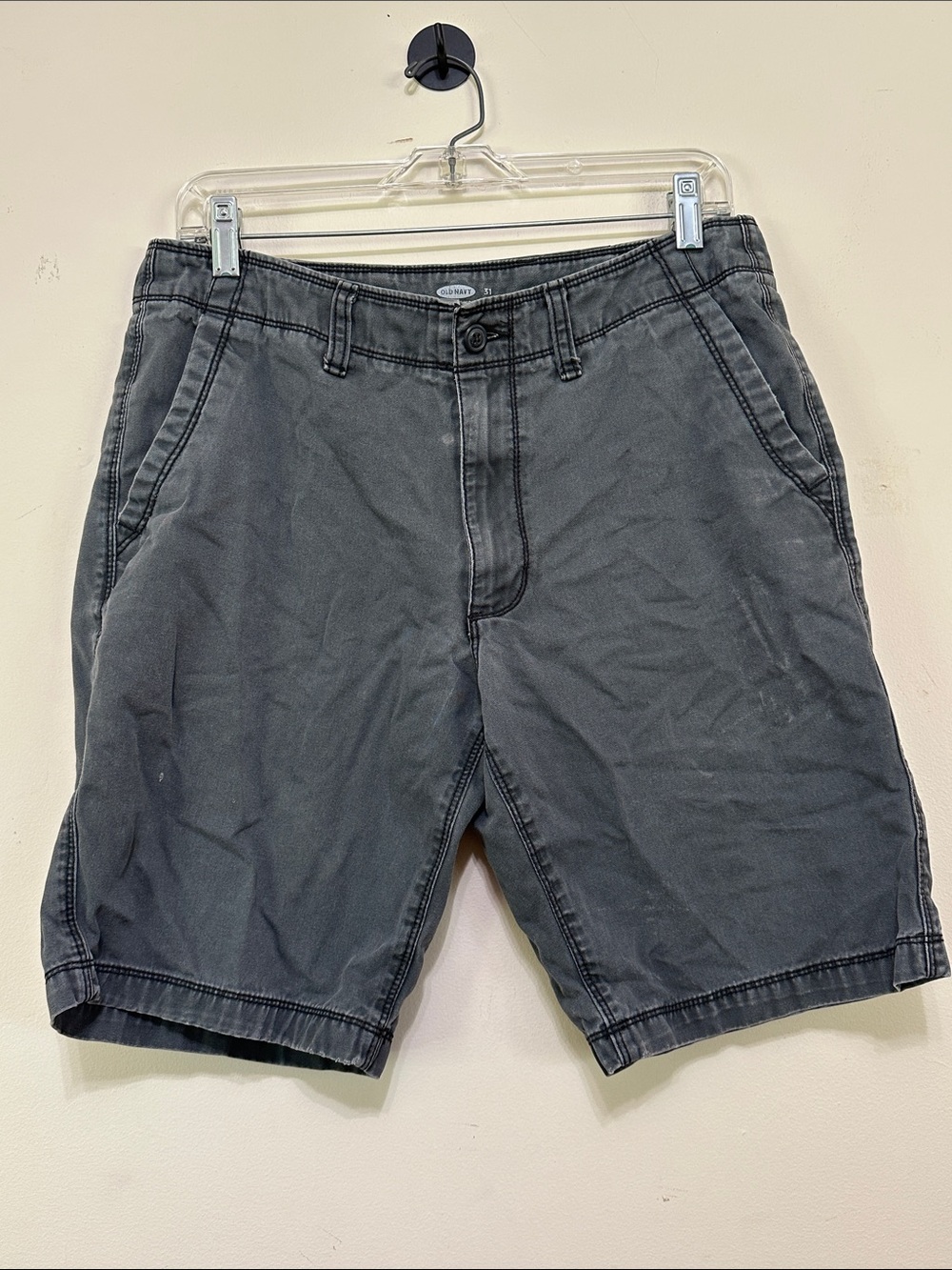 Men's Casual Gray Cotton Blend Shorts